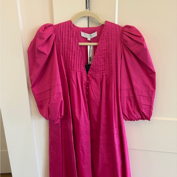 HUNTER BELL Hot Pink Puff-Sleeve Mini Dress - Picture 4 of 5